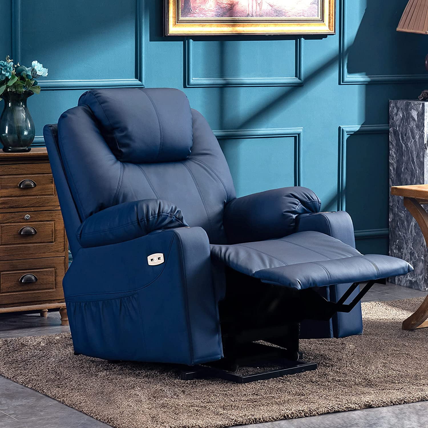 Electric Power Lift Recliner Chair with Massage and Heat for