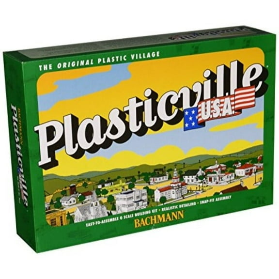Bachmann Trains - PLASTICVILLE U.S.A. BUILDINGS � CLASSIC KITS - POLICE STATION w/POLICE CAR - O Scale