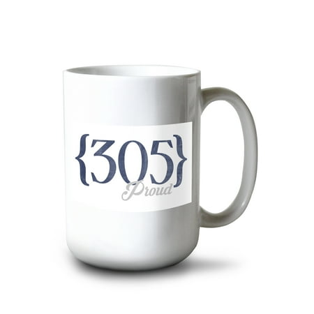 

15 fl oz Ceramic Mug Key West Florida 305 Area Code (Blue) Dishwasher & Microwave Safe