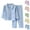 Light Blue, variant on CYRBOKO Pajama Sets for Girls, Comfy Elastic Waist Cotton Long Sleeve Loungewear Sets Light Blue Size 10 T