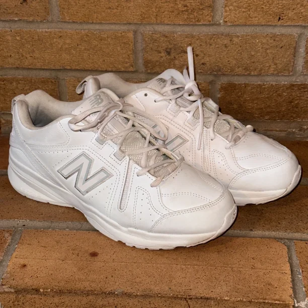 New Balance 608 V5 Men's Size 10 Casual Comfort Cross Trainer Shoes, White/White