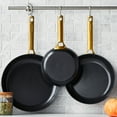 thumbnail image 2 of GreenPan Reserve Healthy Ceramic Nonstick 8", 10" and 12" Frypan Set, Black, 2 of 8