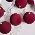 thumbnail image 6 of Taotanxi 3.5inch Velvet Christmas Balls Flocked Christmas Tree Ornaments 9pcs Plastic Balls Xmas Hanging Ornaments Decoration Red, 6 of 7
