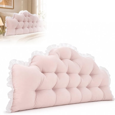 Dorm Headboard Pillow Twin XL Dorm Bed Wedge Cushion，#A：1.5m | College Long Rectangular Backrest , No Nail College Dorm Room Essentials Back Support for Reading
