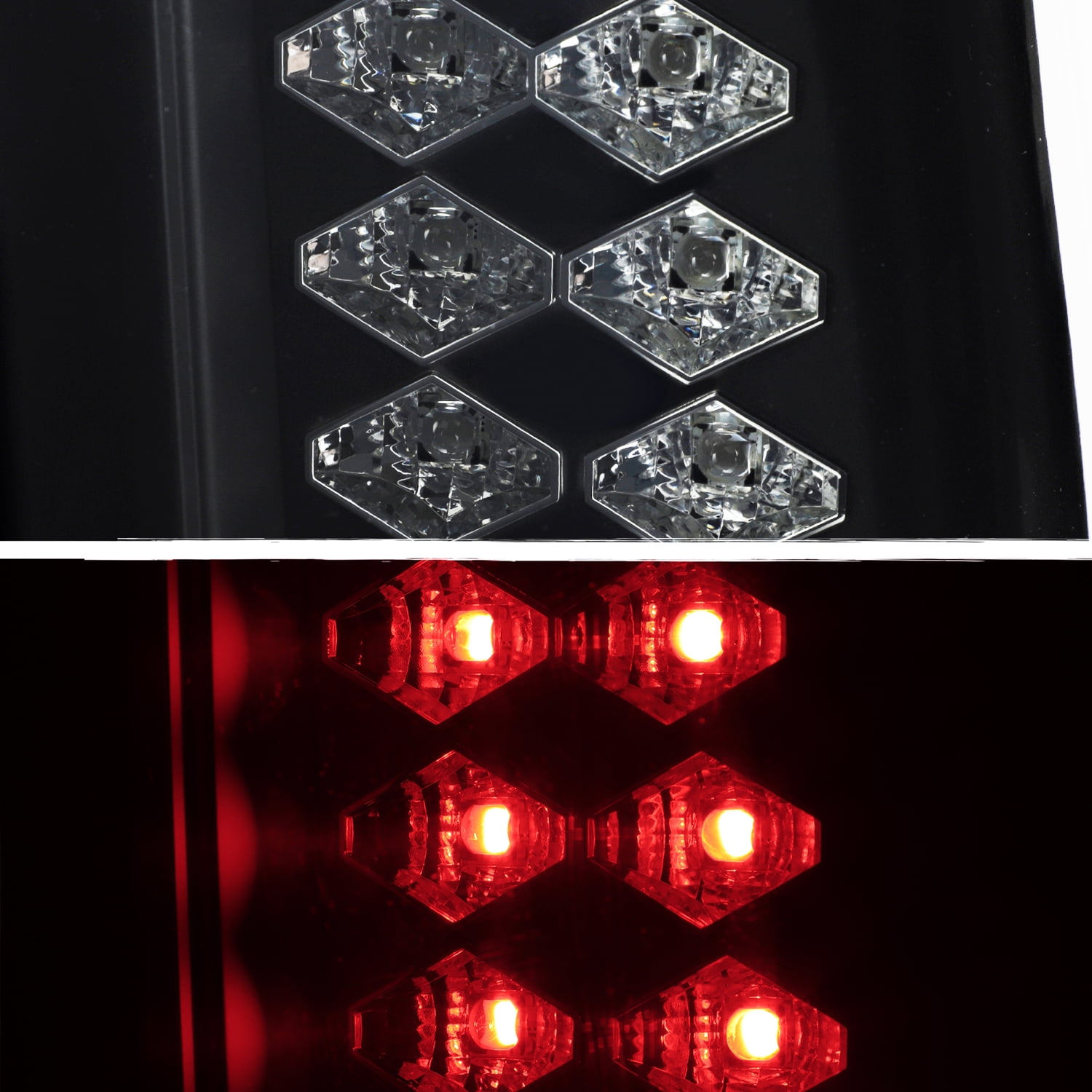 AKKON - For Chevy C/K C10 Tahoe GMC Jimmy Sierra Suburban Yukon Pickup Truck Black LED Tail Lights Brake Lamps