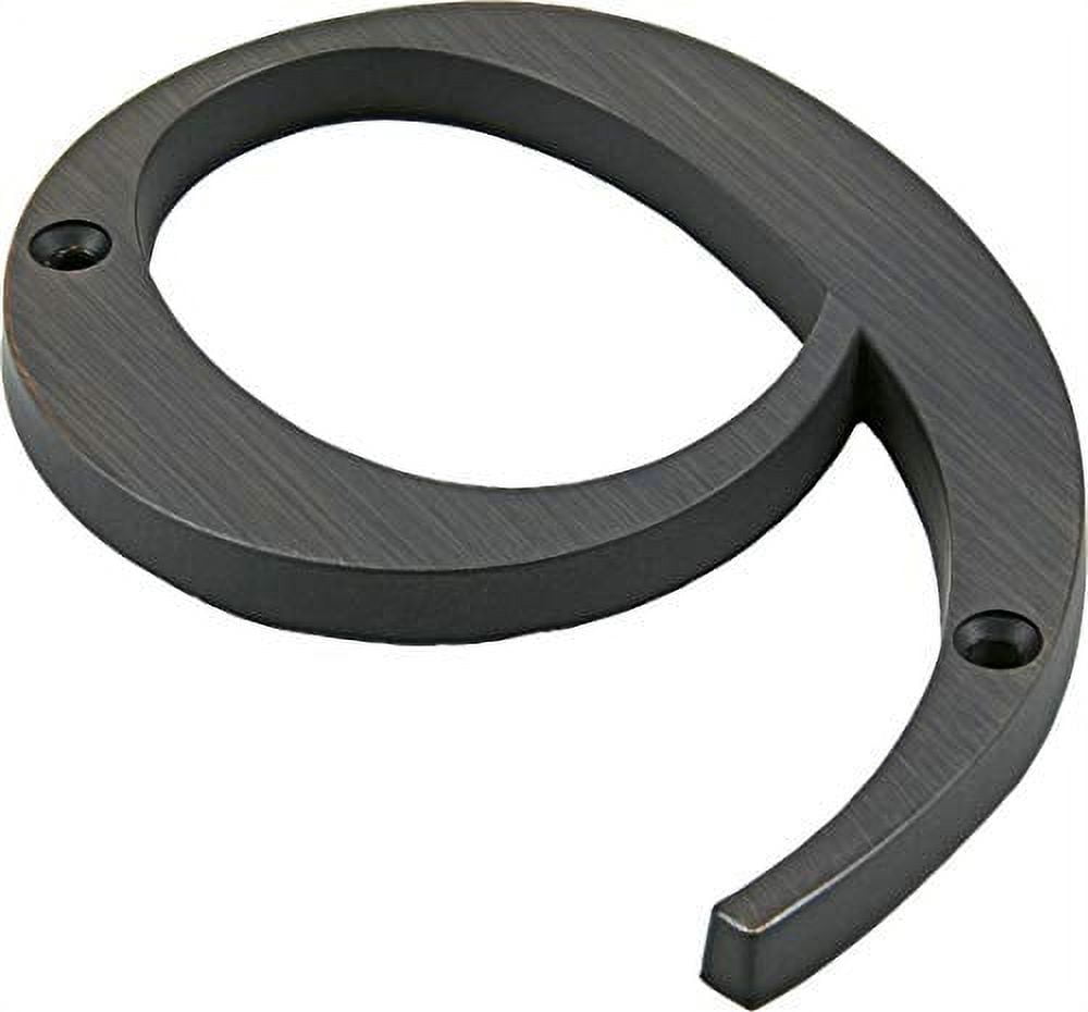 Hillman Group 843249 4 in. Bronze Distinctions Zinc Die-Cast Flush Mount House Number - 9 - 3 Piece