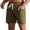 Army Green, variant on VERUGU Mens Shorts Casual Fashion Multi-pocket Cotton Sports Elastic Mid-waist Lace-up Shorts Army Green S