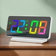 thumbnail image 4 of Horloge Électronique Colorée Affichage LED Table Chambre Chevet Snooze Seniors, 4 of 8