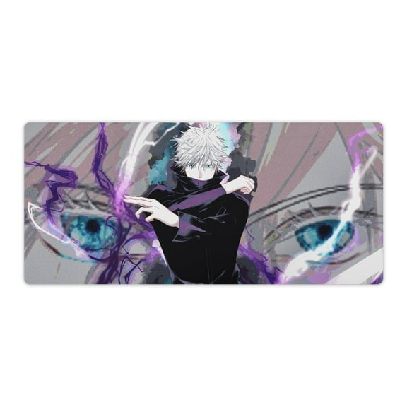 Jujutsu Mouse Pad JJK Gojo Anime Mouse Mat Large 900x400x3mm Non-slip Rubber Bottom Gaming Keyboard Mat, 3D Printed Full Desk Mouse Keyboard Pad