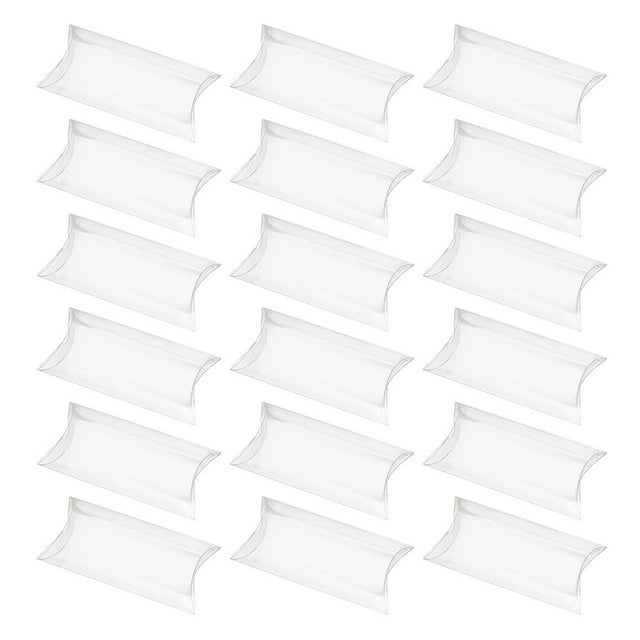FELTECHELECTR 50 cajas de dulces transparentes con forma de almohada para regalo.