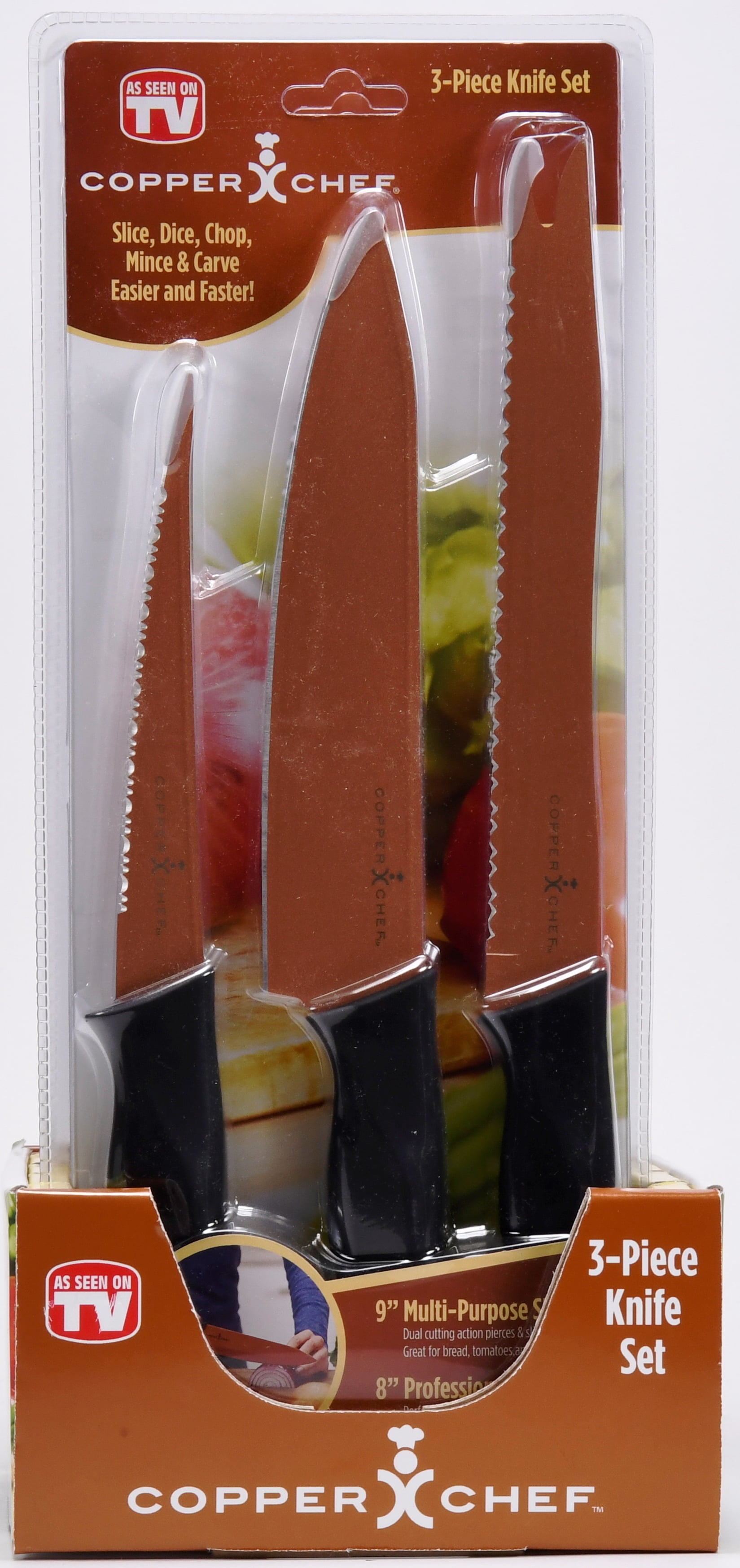 Copper Chef Cutlery Set 3 Piece Walmart Com