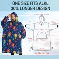 thumbnail image 4 of Oversized Wearable Blanket Hoodie,Mermaid Sea Princess Pattern Sherpa Blanket Hoodie with Super Pockets,Super Warm Fuzzy Pullover for Women & Men, 4 of 6