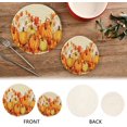 thumbnail image 4 of SKYSONIC Autumn Pumpkin Leaves Trivet Round Hot Pads, Set of 2 Fall Thanksgiving Harvest Pot Holder Heat Resistant Trivets Cotton Thread Weave Mats for Kitchen Counter Hot Dishes Pot Teapot Table Deco, 4 of 7