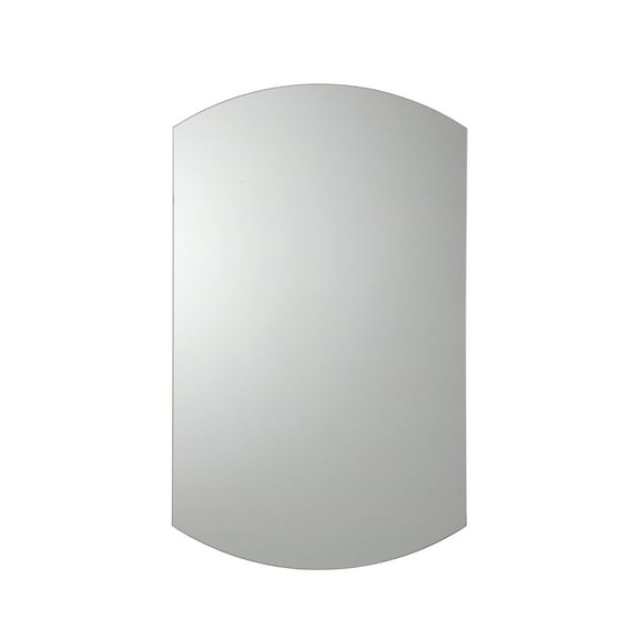 Croydex Sirena Arched Medicine Bathroom Cabinet with Mirrored Door in Silver (16x26in)
