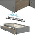 thumbnail image 4 of SEGMART Twin Bed Frame, Kids Wood Platform Bed Frame Bedroom Furniture, Wood Slat Support Mattress Foundation, Modern Wood Daybed for Kids Teens Adults, Grey, SS1307, 4 of 9