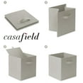 thumbnail image 6 of Casafield Set of 12 Fabric Storage Cube Bins, Light Gray - 11" Collapsible Foldable Cloth Baskets for Shelves and Cubby Organizers, 6 of 7