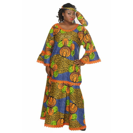African Planet Women's Dress Queen Wedding Inspired Maxi with Gele (Best African Fashion Dresses)