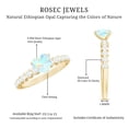 thumbnail image 6 of Rosec Jewels Ethiopian Opal Heart Engagement Ring with Diamond - 0.7 Carat Opal Ring for Women - AAA Quality, 10K Yellow Gold, US 7.00, 6 of 8