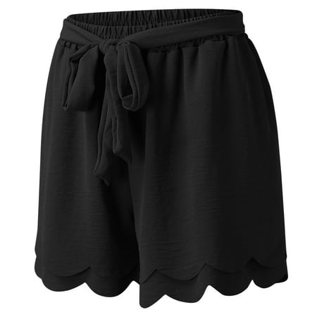 

NECHOLOGY Workout Tops for Women Short Sleeve Womens Fashion Versatile Shorts Double Layer Corset Lace Up Women Workout Shorts Shorts Black X-Large