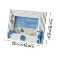 thumbnail image 4 of 7 Inch Nautical Wooden Picture Frame, Beach Themed Tabletop Photo Frame Ornament, Beach Vacation Photo Ornament for Home Decor, 4 of 7