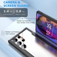 thumbnail image 4 of Compatible with Galaxy S23 Ultra Case, Heavy Duty Shockproof Military Drop Protection Slim Cases Phone Covers Clear for Samsung Galaxy S23 Ultra 5G 6.8 inches - Black, 4 of 12