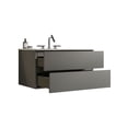 thumbnail image 4 of 36" Wall Mount Space Grey Bathroom Vanity with Ceramic Sink with Three Faucet Holes, Large Storage Floating Bathroom Vanity for Modern Bathroom, Pre-assembled, 4 of 5