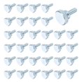 thumbnail image 1 of 40 Pcs M5x12mm Vis à Pouce Moletées, Tête Plate en Zinc Entièrement Filetée, 1 of 6