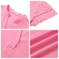 thumbnail image 6 of UVN Summer Blouse for Women Ruffle Short Sleeve Shirts V Neck Button Down Elegant Ladies Tops, 6 of 9