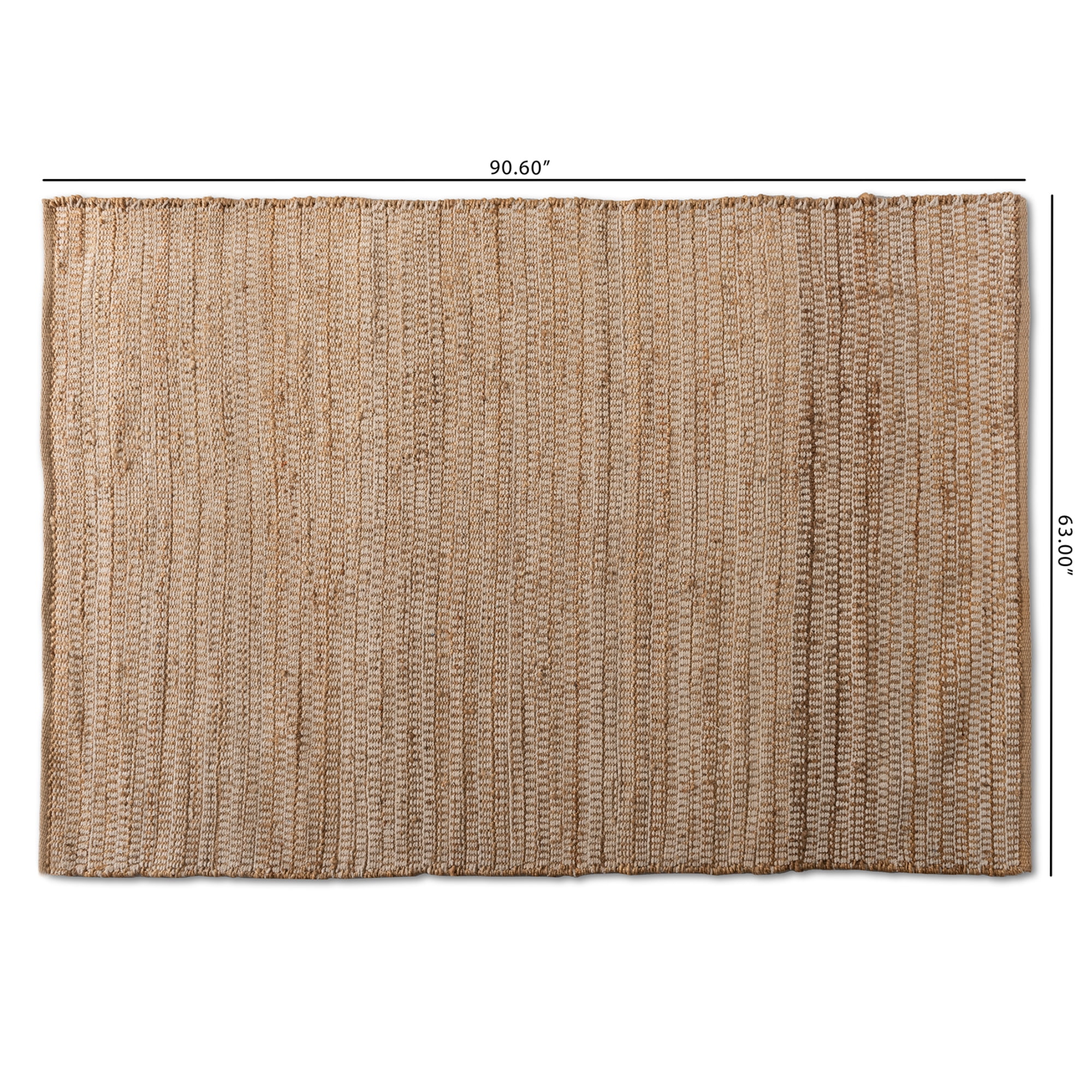 Baxton Studio Osage Modern and Contemporary Natural Handwoven Hemp Blend Area Rug