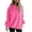 Pink, variant on Plus Size Hoodies for Women Fleece Sherpa Quarter Zip Pullover Tops Comfy Soft Fuzzy Long Sleeve Tops with Pockets for Cold Winter