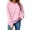 Light pink, variant on Women Tops Women's Long Sleeve Sweatshirt Casual Crewneck Loose Fit Pullover Fleece Tops, Christmas Print Design, Comfortable and Warm Apparel,White,M