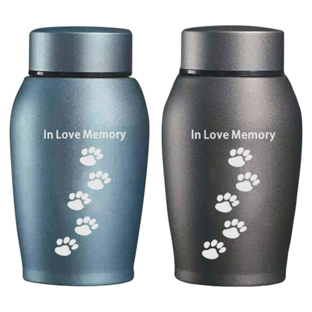 2x conmemorativa de cremación Patrón de Caja de recuerdo decorativa Memoria Final Gris Yuyangstore Urna de cremación