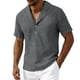 thumbnail image 5 of Top Casual Suelto de Lino de Color Sólido para Deporte Y Vacaciones Al Mar, 5 of 6
