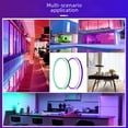 thumbnail image 3 of Lámpara de techo inteligente RGB luminosa con control remoto RF para dormitorio, luz de techo LED redonda, 3 of 3