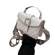 thumbnail image 1 of Bolsos cruzados de cuero para mujer a la moda, bolso cuadrado pequeño a la moda para mujer, para viajes, color blanco, 1 of 5