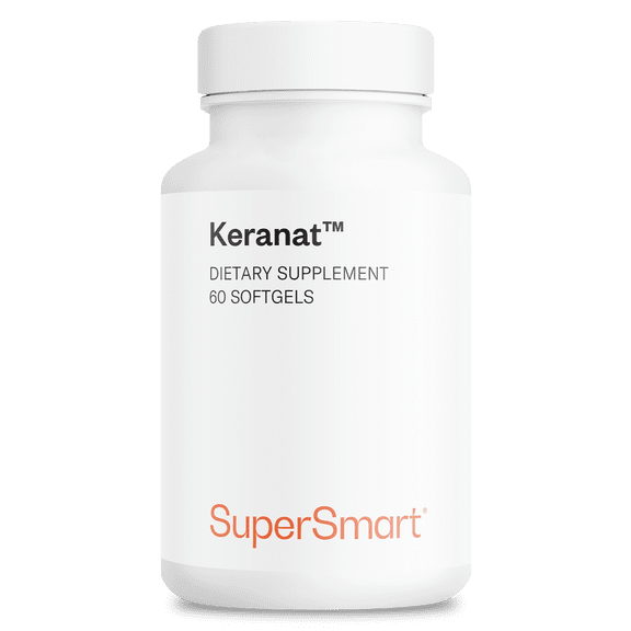 SuperSmart Keranat (Advanced Formula with Biotin) - Hair Supplement for Volume & Growth - Hair Loss Vitamins | Non-GMO - 60 Softgels