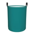 thumbnail image 2 of Goofa Teal Printed Circular Hamper,Laundry Basket with Handles,Storage Baskets Foldable,Large Capacity Laundry Hamper-Small, 2 of 8