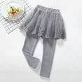 thumbnail image 5 of Toddler Trendy Girls' Leggings Skirt Ruffle Skirt Pants Kids Grey 120(4 Years-5 Years), 5 of 5