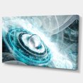 thumbnail image 2 of Blue Fractal Flying Saucer - Floral Canvas Art Print, 2 of 4