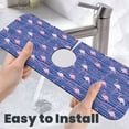 thumbnail image 6 of Logiee Flamingo Print Kitchen Sink Splash Guard Faucet Mat for Splash Guard Behind Faucet Drip Catcher for Kitchen,Bathroom,Sink Mat,Dish Drying Mat,Bathroom-15" X 5.5", 6 of 7