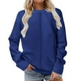 thumbnail image 2 of Xunlbb Plus Size Tops for Women, Women's Casual Crew Neck Sweatshirt Loose Soft Long Sleeve Pullover Tops S-2XL Gifts for Her, 2 of 6