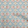 thumbnail image 1 of oneOone Tissu en Coton Vert Sarcelle Foncé Ikat pour Robe Tissu Imprimé au Mètre 42 Pouces de Large, 1 of 5