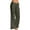 Army Green, variant on qolati Women's Cotton Linen Yoga Pants Loose Fit Drawstring Palazzo Pants Casual High Waist Stretchy Wide Leg Trousers