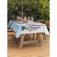 thumbnail image 4 of 54x80 Inch Outdoor Tablecloth with Umbrella Hole Zipper Rectangle Spring Lavender Floral Rectangular Tablecloths Outside Waterproof Botanical Flower Plant in Vase Patio Table Cover for Picnic Party, 4 of 8