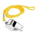thumbnail image 2 of Metal Referee Whistle, Stainless Steel Whistle, Extra Loud Sports Whistle, With Lanyard, Durable Design, for Soccer Football Basketball, Coaches & Referees, School Sports Games, Training, UKHBMC, 2 of 8