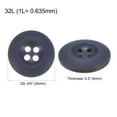 thumbnail image 2 of Uxcell 12pcs 32L Sewing Buttons 4/5"(20mm) Resin Round Flat 4-Hole Army Uniform Craft Buttons, Dark Blue, 2 of 5