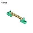 thumbnail image 3 of Terminal Ground Bar Screw Block Barrier Brass 8 Positions Green Pack of 4, 3 of 5