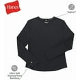 thumbnail image 5 of Hanes Women's Comfort Fit Scrubs Underscrub, Supersoft Viscose from Bamboo Long Sleeve Shirt, 5 of 5