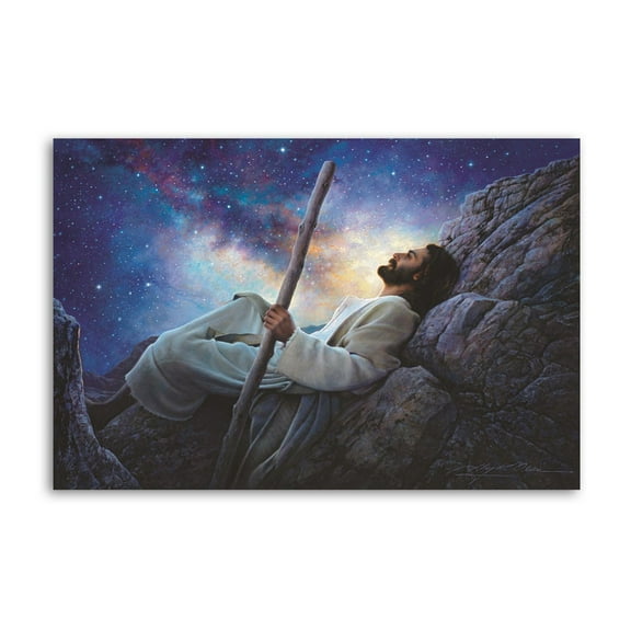Jesus Greg-Olsen Worlds Without End Wall Art Poster Scroll Canvas Painting Picture Living Room Decor Home 16x24inch(40x60cm)