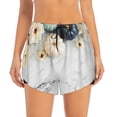thumbnail image 4 of Lsque Pumpkin And White Marble Printed Women's Running Shorts with Liner Pockets,Elastic Quick Dry Workout Athletic Gym Yoga Shorts,Womens High Waist Shorts-Small, 4 of 9